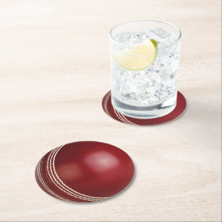 Testa matcha Red Cricket Boll med Anpassningsbar T Underlägg Papper Rund