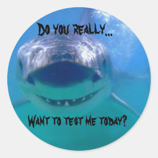 Testa mig runt klistermärke