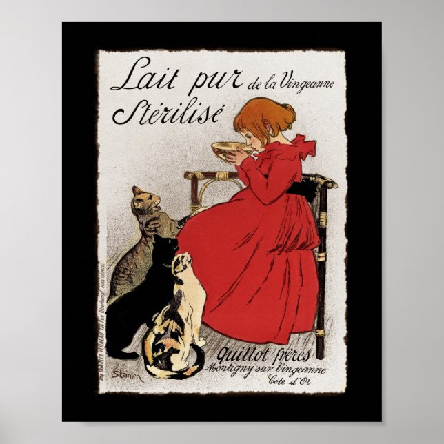 Testa Mjölk för Kattunge Poster (Framsidan)