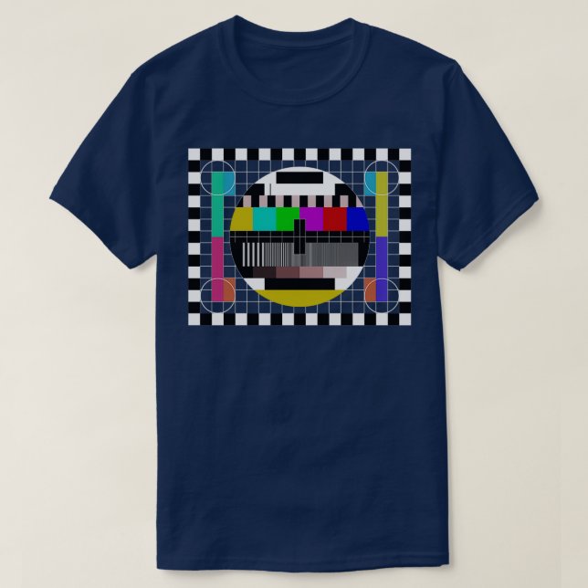 Testa mönster Test-TV-bild T Shirt (Design framsida)