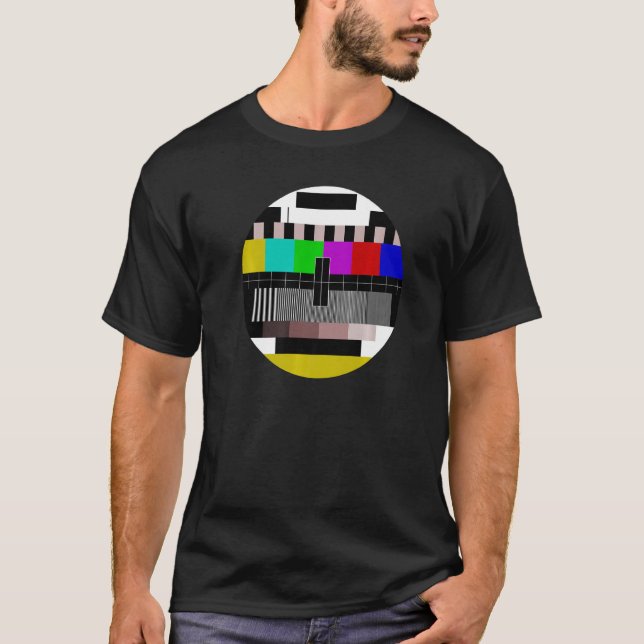 Testa Mönster-testbildsretro för testkort T Shirt (Framsida)