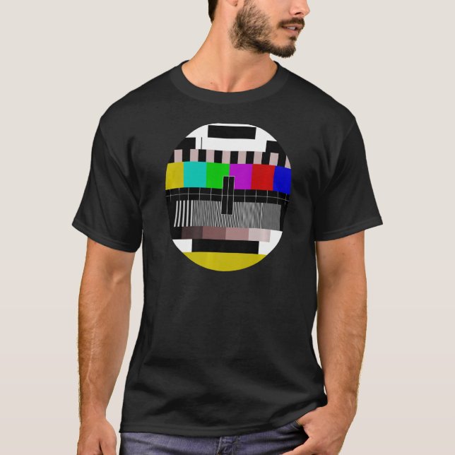 Testa Mönster-testbildsretro för testkort T Shirt (Framsida)
