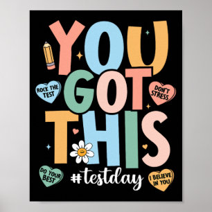 Testa Motivational Testing Day Lärare dig Har Poster