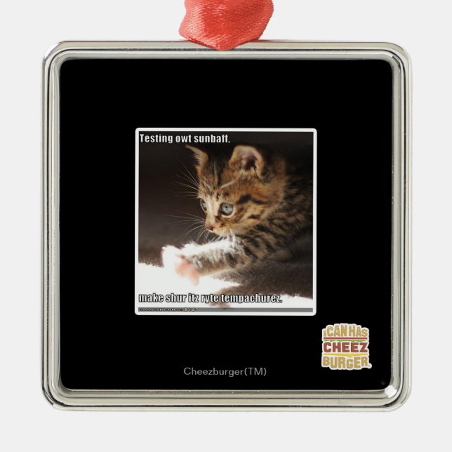 Testa owtsunbaff julgransprydnad metall (Framsidan)