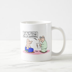 testa resultat som fullt förvånar den tålmodiga kaffemugg