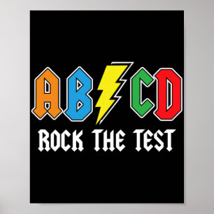Testa Retro Abcd Sten vid testdagen Poster