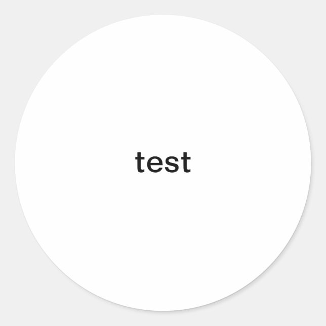 testa runt klistermärke (Framsida)