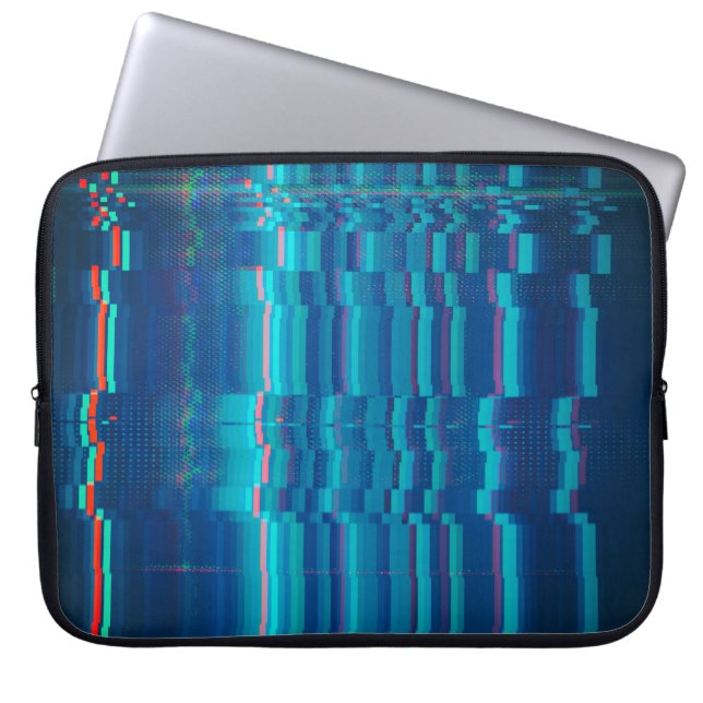 Testa skärm glitch abstrakt laptop fodral (Framsidan)