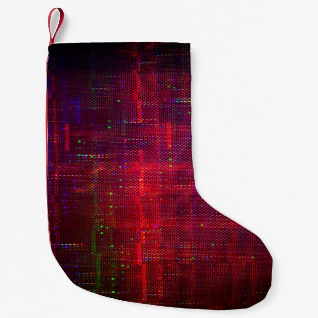 Testa skärm glitch abstrakt liten julstrumpa (Framsidan)