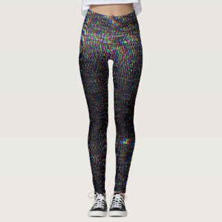 Testa Skärm Glitch Struktur-bakgrund Leggings