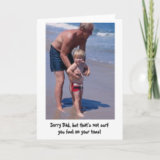 Testa surfan med pappan kort