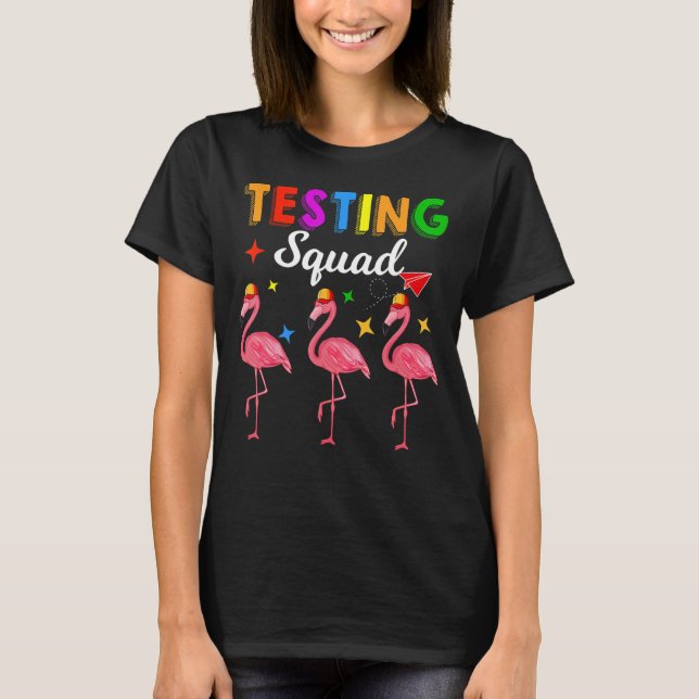Testa tre testdagars torgstest med 3 cute Flamingo T Shirt (Framsida)