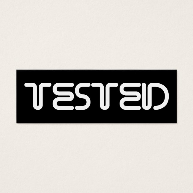 testad litet visitkort (Framsidan)