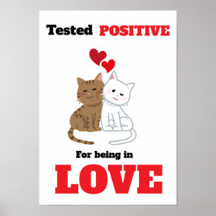TESTAD POSITIV FÖR ATT VARA I KÄRLEK POSTER