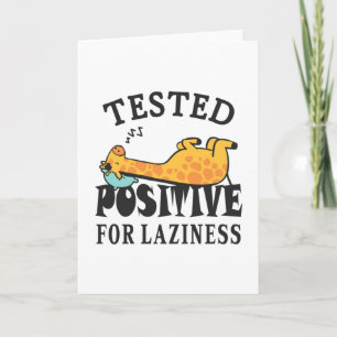 Testad positiv för klarhet Giraffe Kort