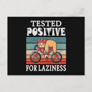 Testad positiv för laktfärgsfack i cykel vykort