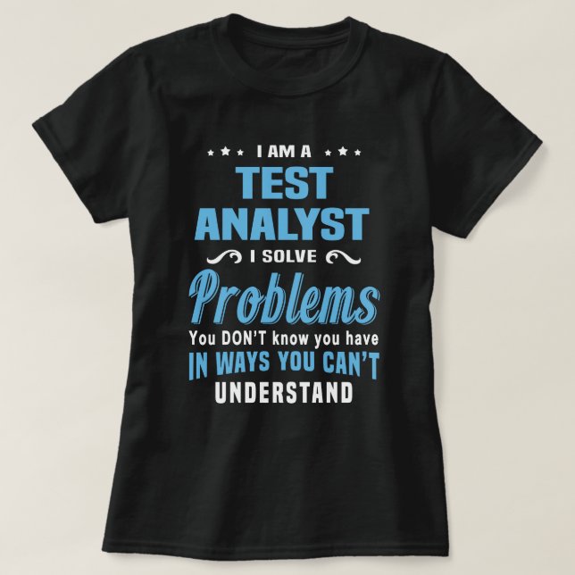 Testanalytiker T Shirt (Design framsida)