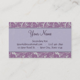 Testar & randar för lavendel blom- med monogramen visitkort