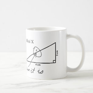 Testar rolig Math för fynd X kaffemuggen Kaffemugg