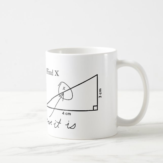 Testar rolig Math för fynd X kaffemuggen Kaffemugg (Höger)