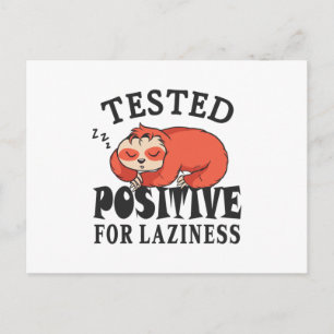 Testat positivt för lättja Sengångare Vykort