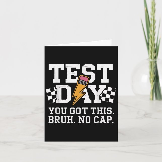 Testdag Bruh No Cap Motivation  Kort (Framsida)