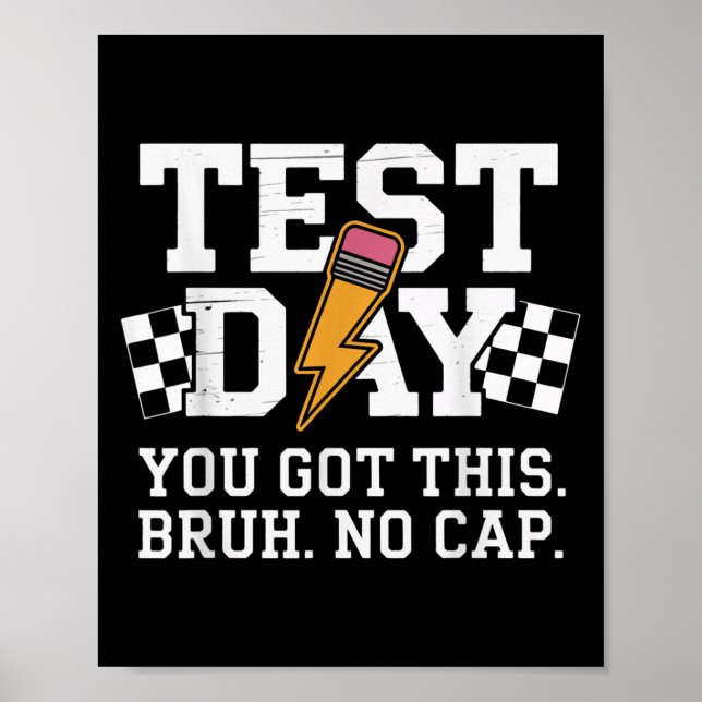 Testdag Bruh No Cap Motivation  Poster (Framsidan)