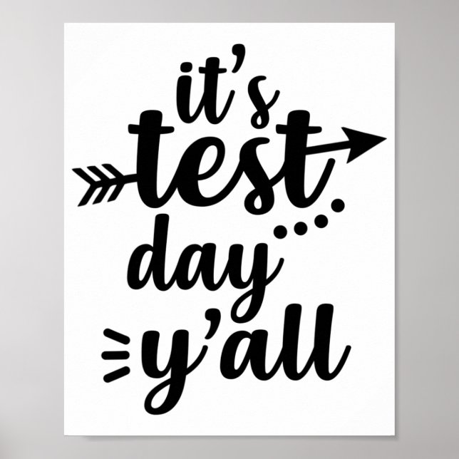 Testdag Det är testdag Yall Exam Lärare Poster (Framsidan)
