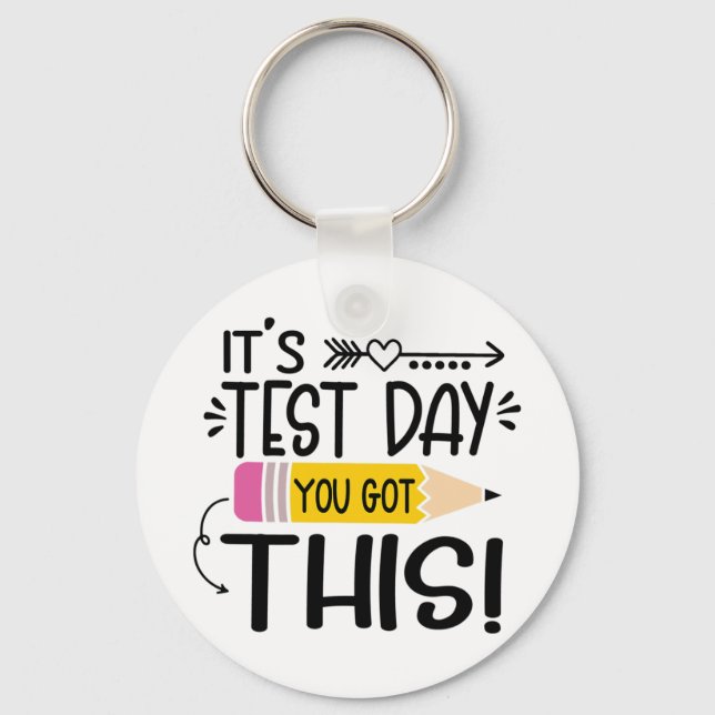 Testdag Det är testdagen du Har lärarstu Nyckelring (Framsida)