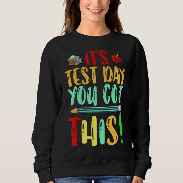 Testdag Det är testdagen du Har lärarstu T Shirt (Framsida)