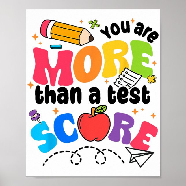 Testdag Du är mer än en testpoäng Poster (Framsidan)