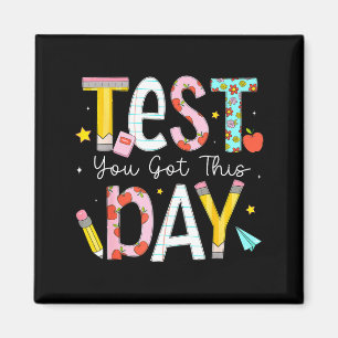 Testdag Fick Det här för Elevbarn Lärare Stat Magnet