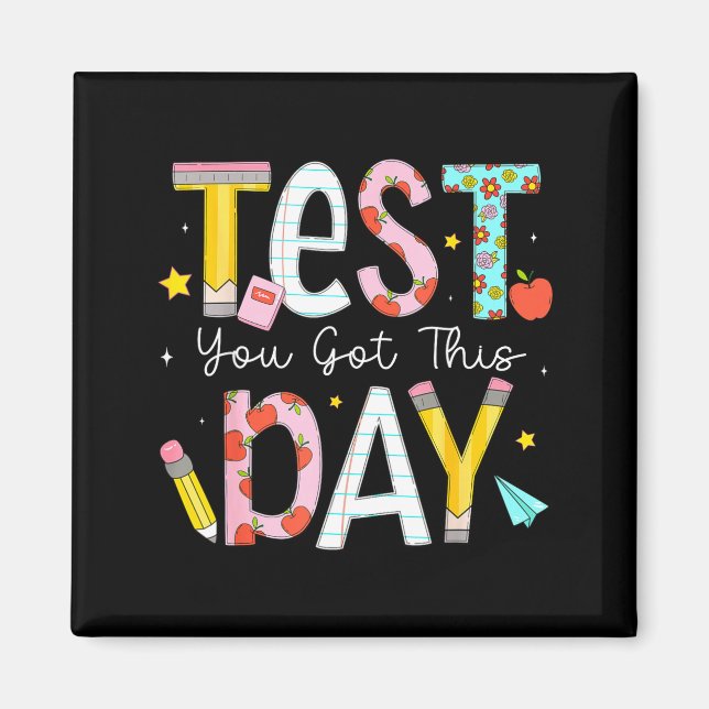 Testdag Fick Det här för Elevbarn Lärare Stat Magnet (Framsidan)