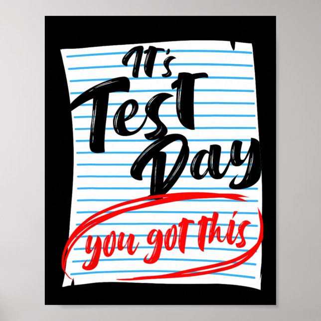 Testdag för Harna av den här lärartesten Poster (Framsidan)