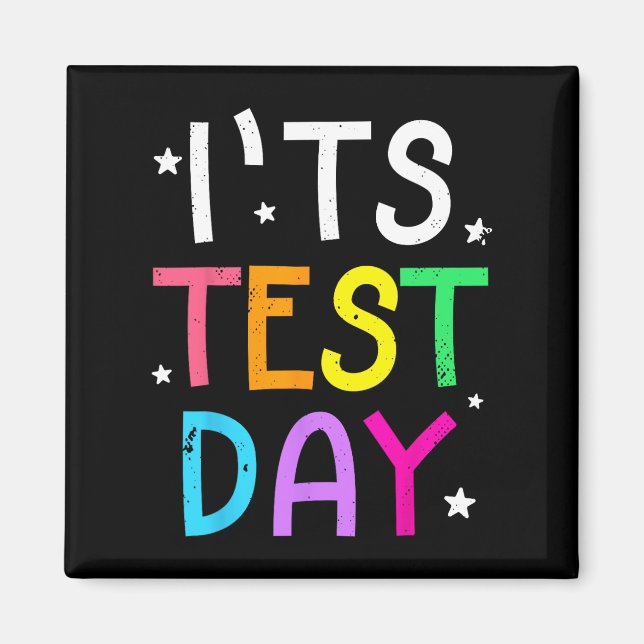 Testdag för lärare Det är en testrum-dag. Magnet (Framsidan)