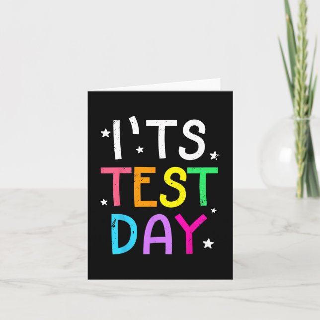 Testdag för lärare Det är provdag Roligt  Kort (Framsida)