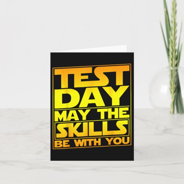 Testdag kan vara med dig färdigheterna kort (Framsida)