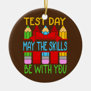 Testdag kan vara med din testdag julgransprydnad keramik