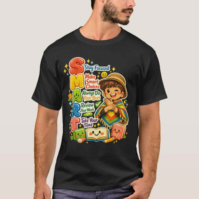 Testdag Lärare- Smart Exam poncho cinco de mayo  T Shirt (Framsida)