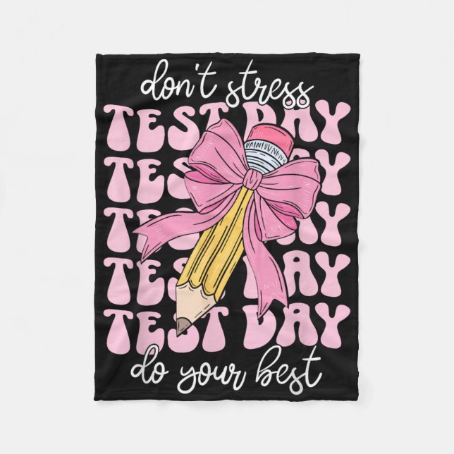 Testdag med Groovy Coquette gör din bästa testtekn Fleecefilt (Framsidan)