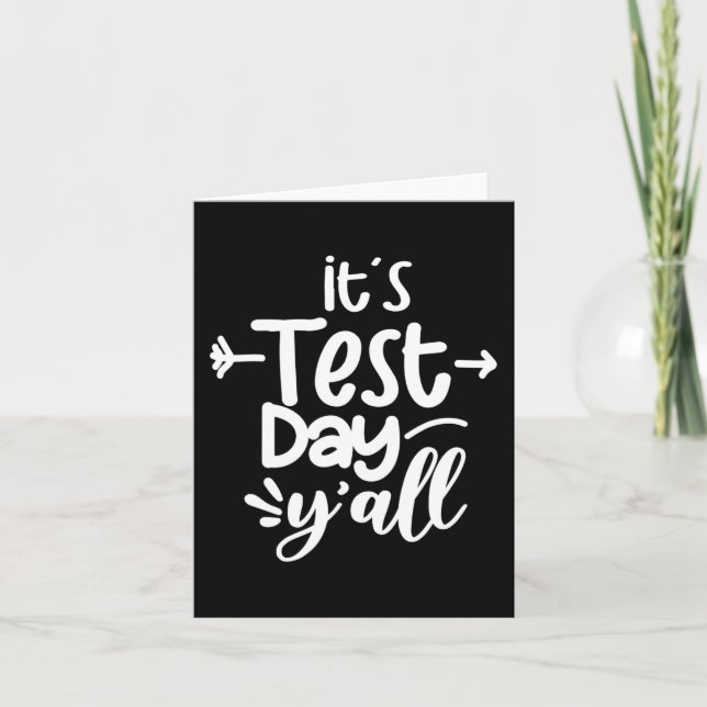 Testdag ni är roliga testdag för lärare  kort (Framsida)