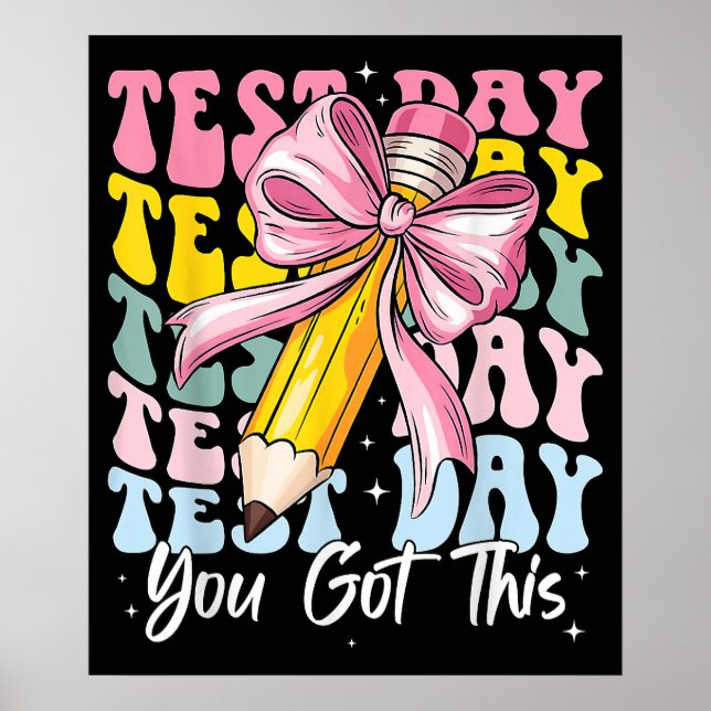 Testdag Rock The Test Motiverande Du Klarar Det Poster (Framsidan)