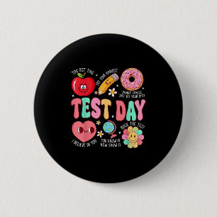 Testdag Rocka Testet Testdag Motiverande Te Knapp