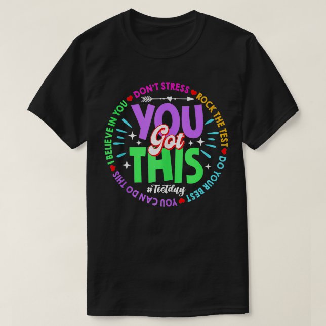 Testdag Sten testdagen för testlärarens testdag Ha T Shirt (Design framsida)