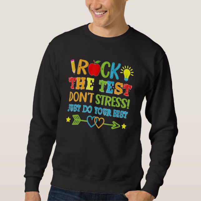 Testdag Sten: Testet Stressar bara att du får Lång Ärmad Tröja (Framsida)