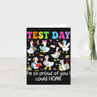 Testdag stolt över kunde tuta gås lärare barn kort