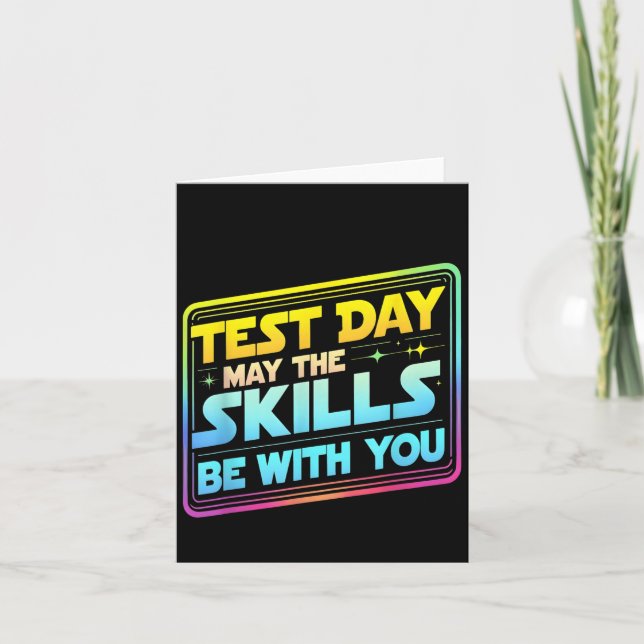 Testdag Testdag Må Kunskaperna Vara Med Dig Te Kort (Framsida)