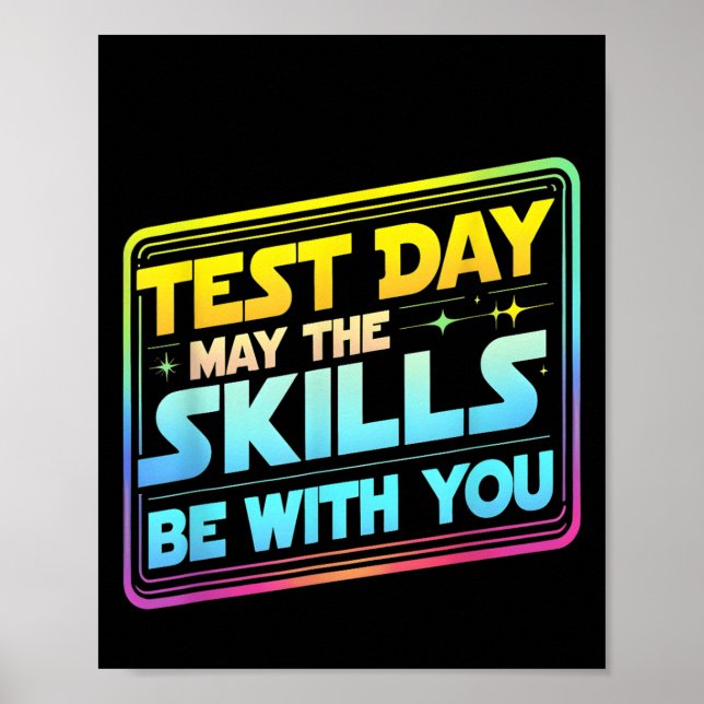 Testdag Testdag Må Kunskaperna Vara Med Dig Te Poster (Framsidan)