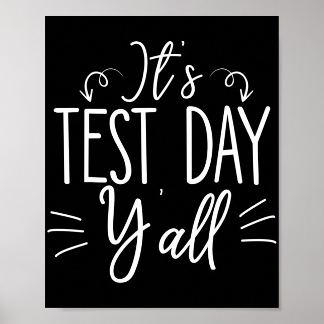 Testdag Yall Funny Final Exam Confident Student Poster (Framsidan)