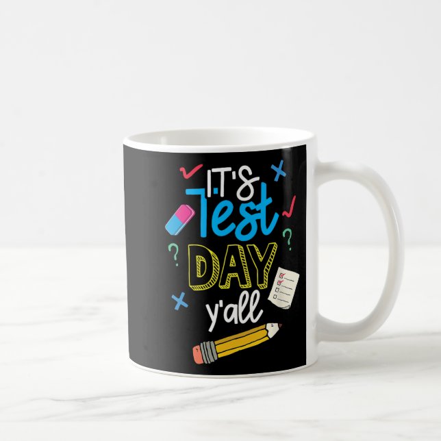 Testdag Yall Funny School TestExam Motivation Kaffemugg (Höger)